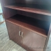 Mahogany Executive 2 Door Storage Cabinet w/ Upper Bookcase